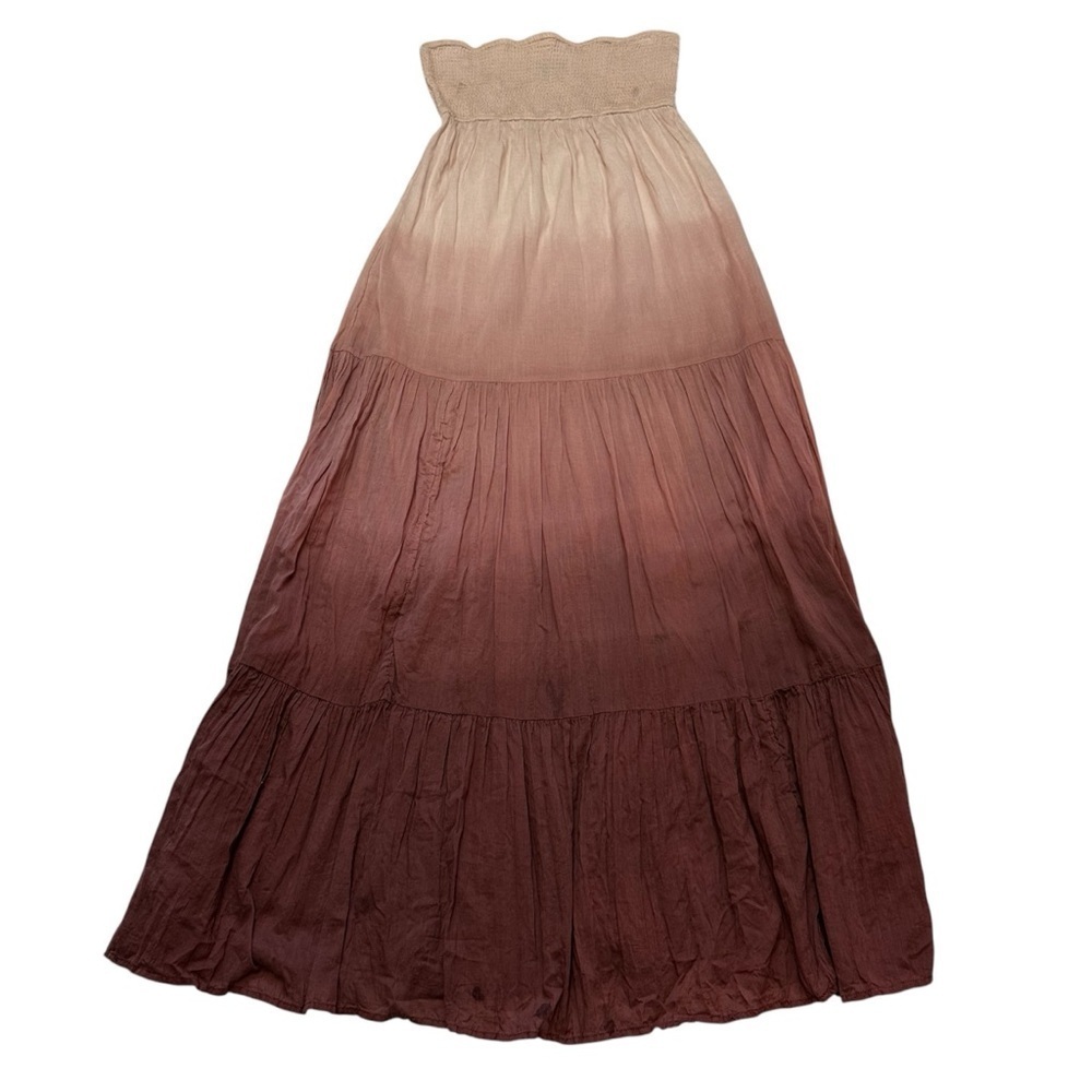 Mossimo Size Small Shades of Brown Ombre Long Maxi Dress Skirt Removable Straps - Picture 13 of 15